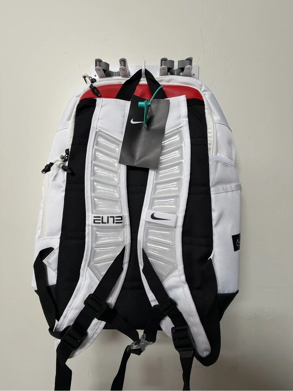 Nike Elite Men's Backpack in White and Red